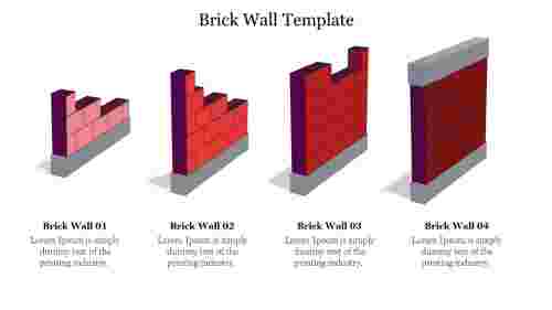 Attractive Brick Wall Template Presentation Slide Design