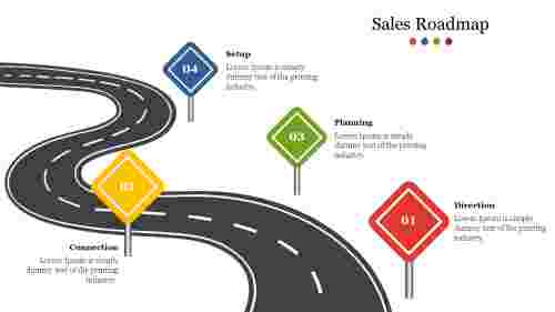 Stunning Sales Roadmap Presentation Template Slide Design