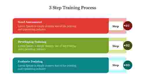 Best 3 Step Training Process PowerPoint Presentation Slide