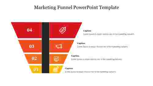 Best Marketing Funnel PowerPoint Template Slide