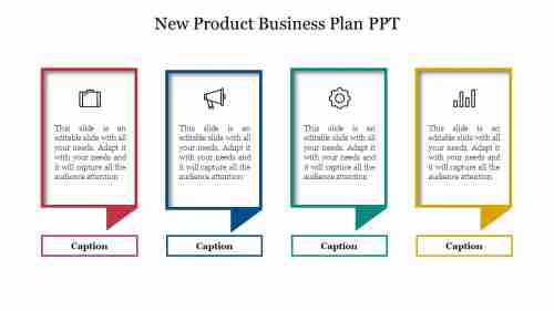 Best New Product Business Plan PPT With Icons Slide