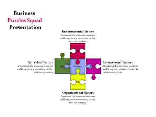 Business Puzzle In PowerPoint Presentation 