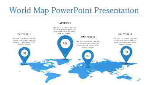 Customizable World Map PowerPoint Template Presentation