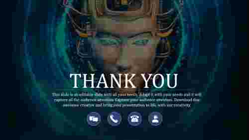 Attractive AI Thank You PowerPoint PPT Template Slides