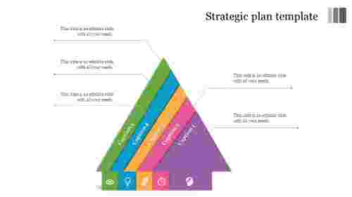 strategic plan template with triangle designs