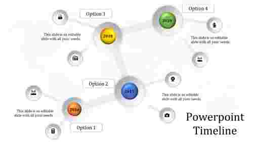 Stunning PowerPoint Timeline In Web Model-Four Node