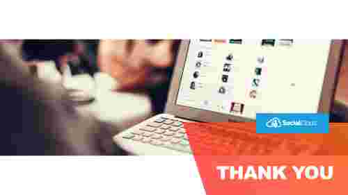 Attractive Thank You Slide Template Presentation-One Node