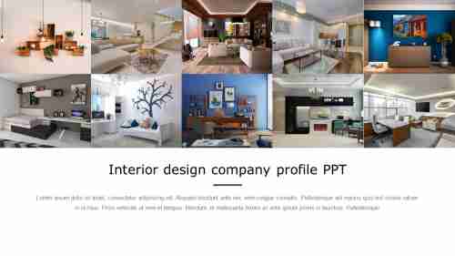 Editable Interior Design Company Profile PPT Template