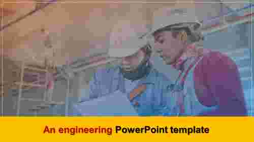 An engineering PowerPoint template design title slide