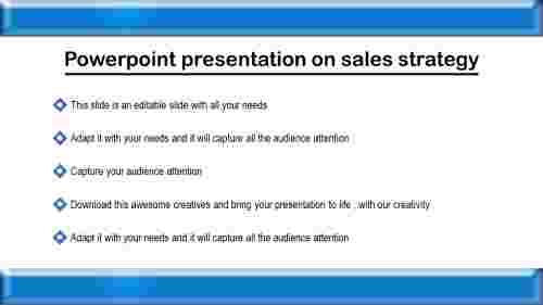 Amazing PowerPoint Presentation On Sales Strategy