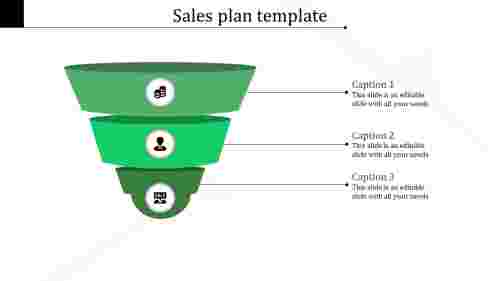 Innovative Sales Plan Template with Three Nodes Slides