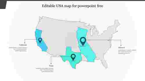 Editable%20USA%20map%20for%20PowerPoint%20free%20template