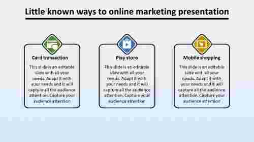 Customized Online Marketing Presentation Template Design