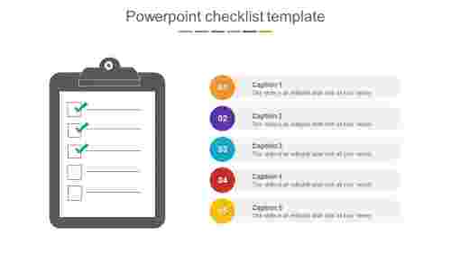 Best PowerPoint Checklist Template Presentation-Five Node