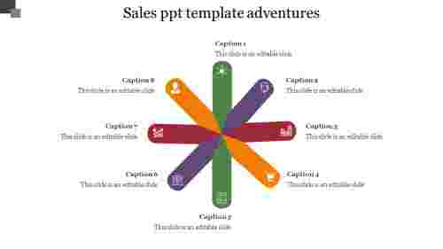 Best arrow sales PPT Template presentation