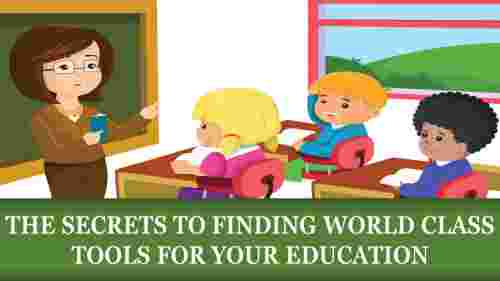 Education PowerPoint slides with Class room diagram