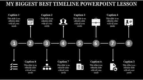 Best Timeline PowerPoint With Dark Background