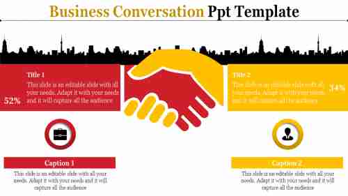 Business%20conversation%20PPT%20with%20Handshake%20Diagrams