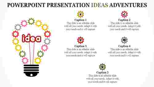 powerpoint presentation ideas - gear wheel bulb model
