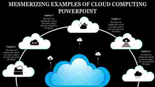 A Five Noded Cloud Computing PowerPoint Presentation