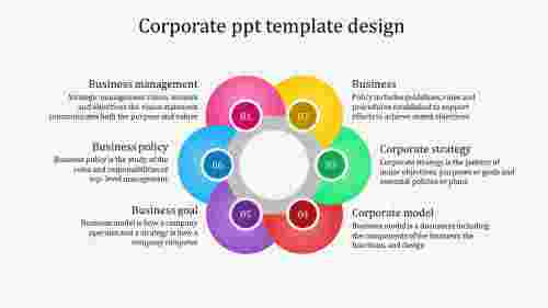 Creative Corporate PPT Template Design-Six Node