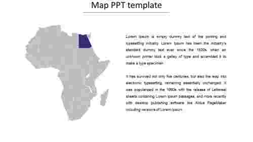 Creative Map PPT Template Slide Design With One Node
