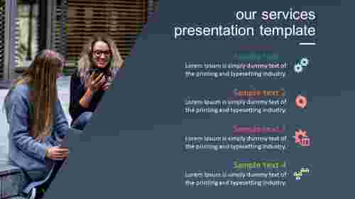 Awesome Our Services Presentation Template Slide Designs