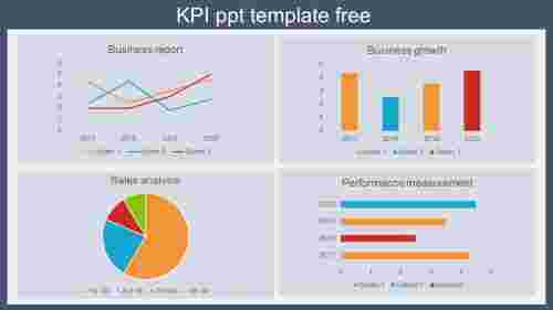 Editable%20KPI%20PPT%20Template%20Free%20With%20Four%20Nodes%20Slide