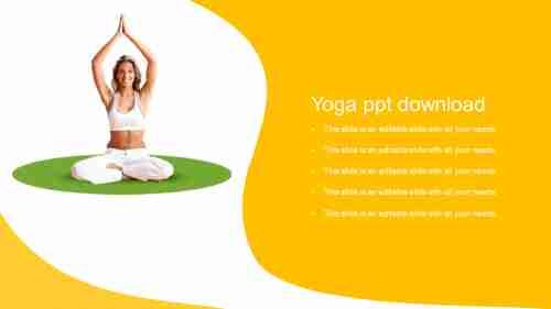 Awesome Yoga PPT Download Slide Template Presentation