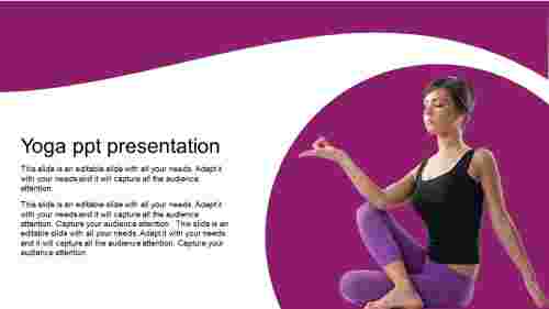 Awesome Yoga PPT Presentation Slide Template Design
