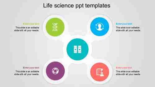 Creative%20Life%20Science%20PPT%20Templates%20With%20Four%20Node