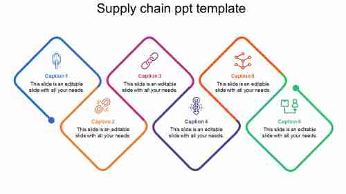Customized%20Supply%20Chain%20PPT%20Template%20With%20Six%20Node