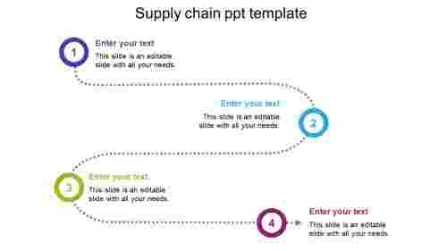 Our Predesigned Supply Chain PPT Template-Four Node