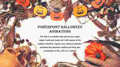 Creative PowerPoint Halloween Animations Slide Template