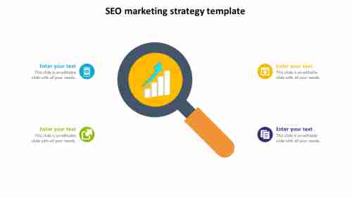 SEO marketing strategy template design for Presentation