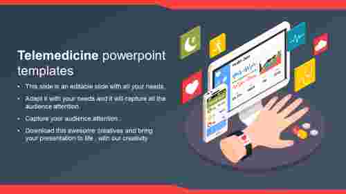 Awesome Telemedicine PowerPoint Templates Presentation