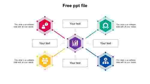 Get Free PPT File Template Presentation-Five Node