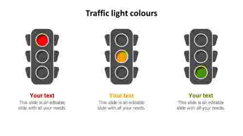 Stunning Traffic Light Colors Slide Template Presentation