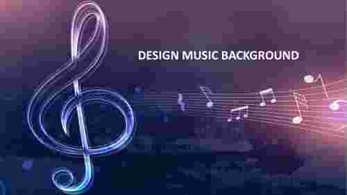 Attractive Design Music Background With Music Symbol