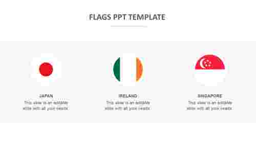 Simple Flags PPT Template Presentation Slide Designs