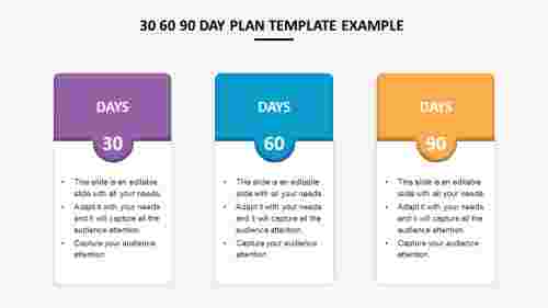 Customizable 30 60 90 Day Plan Template Example Presentation