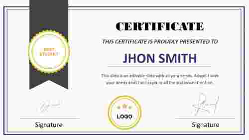 Get Awesome 22+ Certificate PowerPoint Templates Slides With Award Certificate Template Powerpoint
