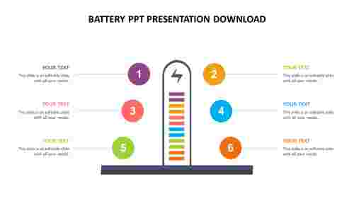Easy editable battery ppt presentation download