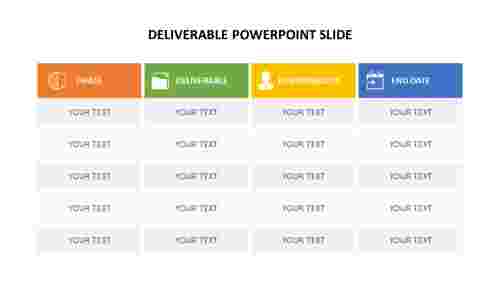 Simple Deliverable PowerPoint Slide