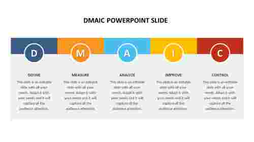 DMAIC PowerPoint slide simple concept