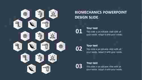 Awesome biomechanics PowerPoint design slide