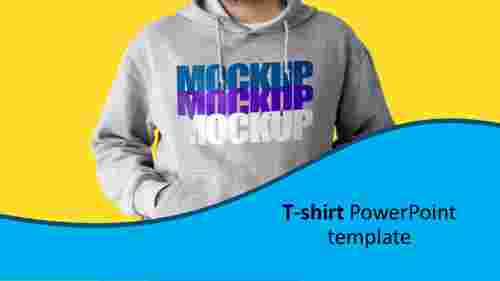 T-Shirt PowerPoint Template With Colorful Background