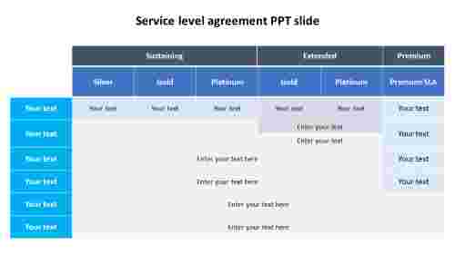 Simple Service Level Agreement PPT Slide Design Template