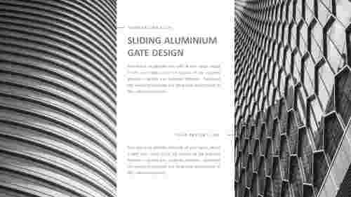Simple sliding aluminum gate design