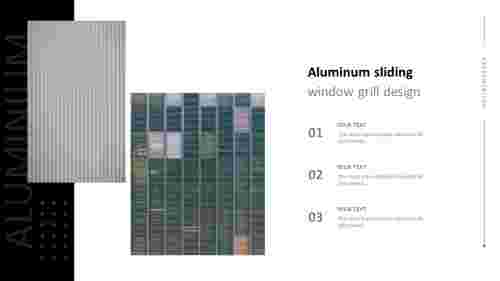 Best Aluminum Sliding Window Grill Design PowerPoint Slide